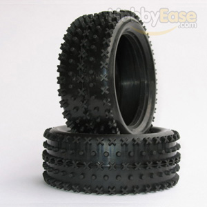 X Dot Spike Tires 1 Pair(1/10 Buggy,Front)