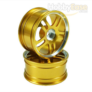 Golden 5 Dual-spoke Aluminum Wheels 1 pair(1/10 Car)