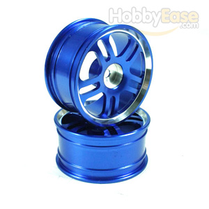 Blue 5 Dual-spoke Aluminum Wheels 1 pair(1/10 Car)