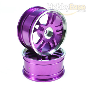 Purple 5 Dual-spoke Aluminum Wheels 1 pair(1/10 Car)