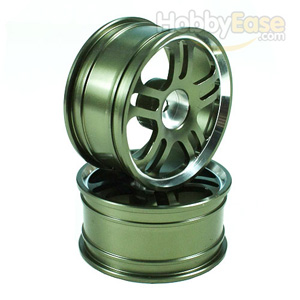 Titanium Color 5 Dual-spoke Aluminum Wheels 1 pair(1/10 Car)