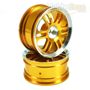 Golden 6 Dual-spoke Aluminum Wheels 1 pair(1/10 Car)