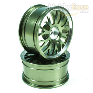 Titanium 10 Y-spoke Aluminum Wheels 1 Pair(1/10 Car)