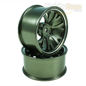 Titanium Color Aluminum 7 Y-spoke Wheels 1 pair-4°(1/10 Car)