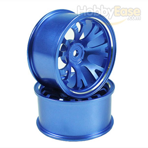 Blue Aluminum 7 Y-spoke Wheels 1 pair-5°(1/10 Car)