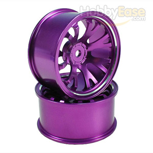 Purple Aluminum 7 Y-spoke Wheels 1 pair-5°(1/10 Car)