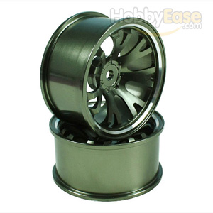 Titanium Color Aluminum 7 Y-spoke Wheels 1 pair-5°(1/10 Car)