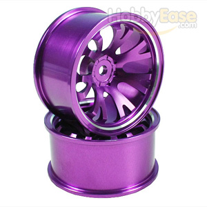 Purple Aluminum 7 Y-spoke Wheels 1 pair-6°(1/10 Car)