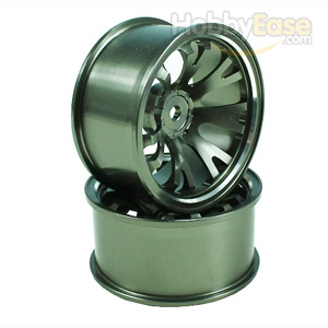 Titanium Color Aluminum 7 Y-spoke Wheels 1 pair-6°(1/10 Car)