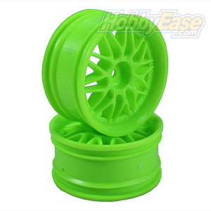 Green 10 Y-Spoke Wheels 1 pair(1/10 Car, 4mm Offset)