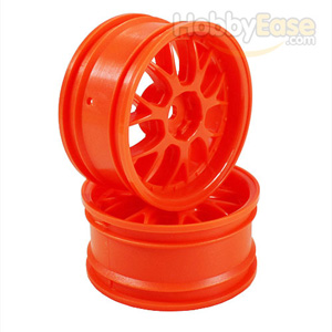 Orange 7 Y-Spoke Wheels 1 pair(1/10 Car, 3mm Offset)