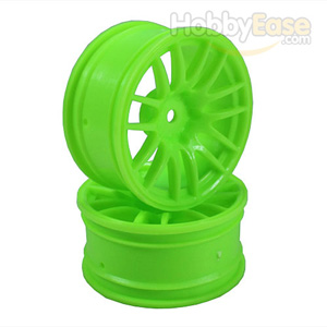 Green 7 Y-Spoke Wheels 1 pair(1/10 Car, 3mm Offset)