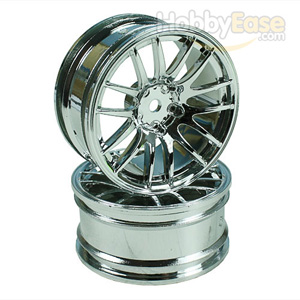 Silver 7 Y-Spoke Wheels 1 pair(1/10 Car, 3mm Offset)