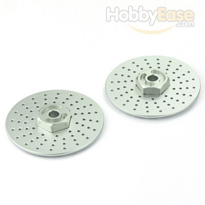 Silver Aluminum Wheel Adaptors w/ separate brake disc（Large）(2PCS)