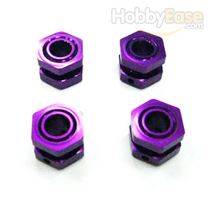 MP7.5 Purple Aluminum Drive Adaptors with Wheel Stopper Nuts