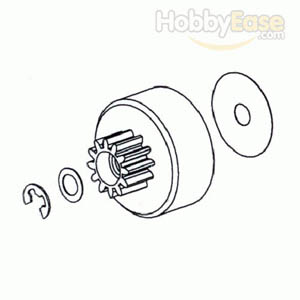 Clutch gear w/screw & washer(For LEO engine)