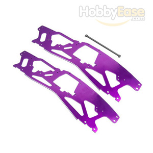 Savage Purple Aluminum Lengthened Side Plates(Left & Right) + Titanium Rod