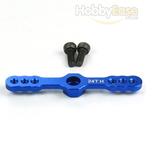 Blue Aluminum Light Weight 24T Two-way Heavy Duty Servo Arm for HITEC Servo