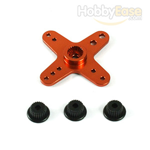 Orange Aluminum Cross Servo Arm