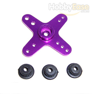 Purple Aluminum Cross Servo Arm