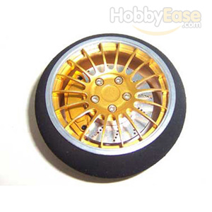 Golden Aluminum Pistol Transmitter Steering Wheel[18 spoke]