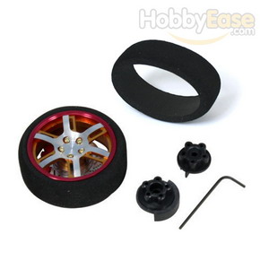 Golden Aluminum Pistol Transmitter Steering Wheel[6 dual spoke]