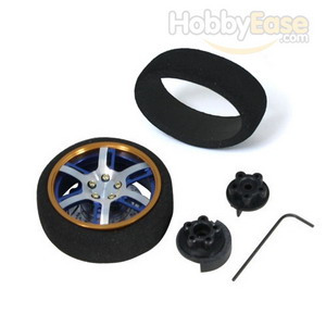 Blue Aluminum Pistol Transmitter Steering Wheel[6 dual spoke]