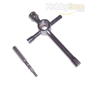 Big 6-way Wrench & Engine Piston Lock Set