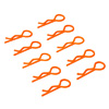 Orange Small-ring Body Clips 10PCS