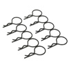 Black Large-ring Body Clips 10PCS [59902K]