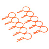Orange Large-ring Body Clips 10PCS [59902O]