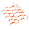 Orange Large-ring Body Clips 10PCS