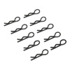 Black 20° Small-ring Boby Clips 10PCS [59903K]