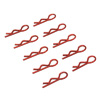 Red 20° Small-ring Boby Clips 10PCS [59903R]