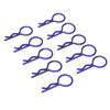 Navy-blue Medium-ring Body Clips 10PCS