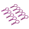 Purple Medium-ring Body Clips 10PCS