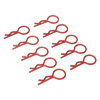 Red Medium-ring Body Clips 10PCS