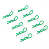 Green 45° Small-ring Body Clips 10PCS [59907G]