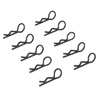 Black 45&deg; Small-ring Body Clips 10PCS