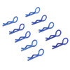 Navy-blue 45&deg; Small-ring Body Clips 10PCS