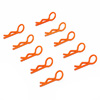 Orange 45&deg; Small-ring Body Clips 10PCS