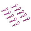 Purple 45° Small-ring Body Clips 10PCS [59907P]
