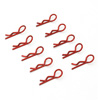 Red 45&deg; Small-ring Body Clips 10PCS