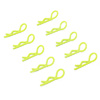 Yellow 45&deg; Small-ring Body Clips 10PCS