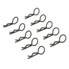 Black 45&deg; Medium-ring Body Clips 10PCS