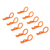 Orange 45° Medium-ring Body Clips 10PCS [59908O]