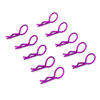 Purple 45&deg; Medium-ring Body Clips 10PCS