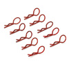 Red 45&deg; Medium-ring Body Clips 10PCS