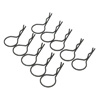 Black 45° Large-ring Body Clips 10PCS [59909K]