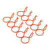 Orange 45° Large-ring Body Clips 10PCS [59909O]